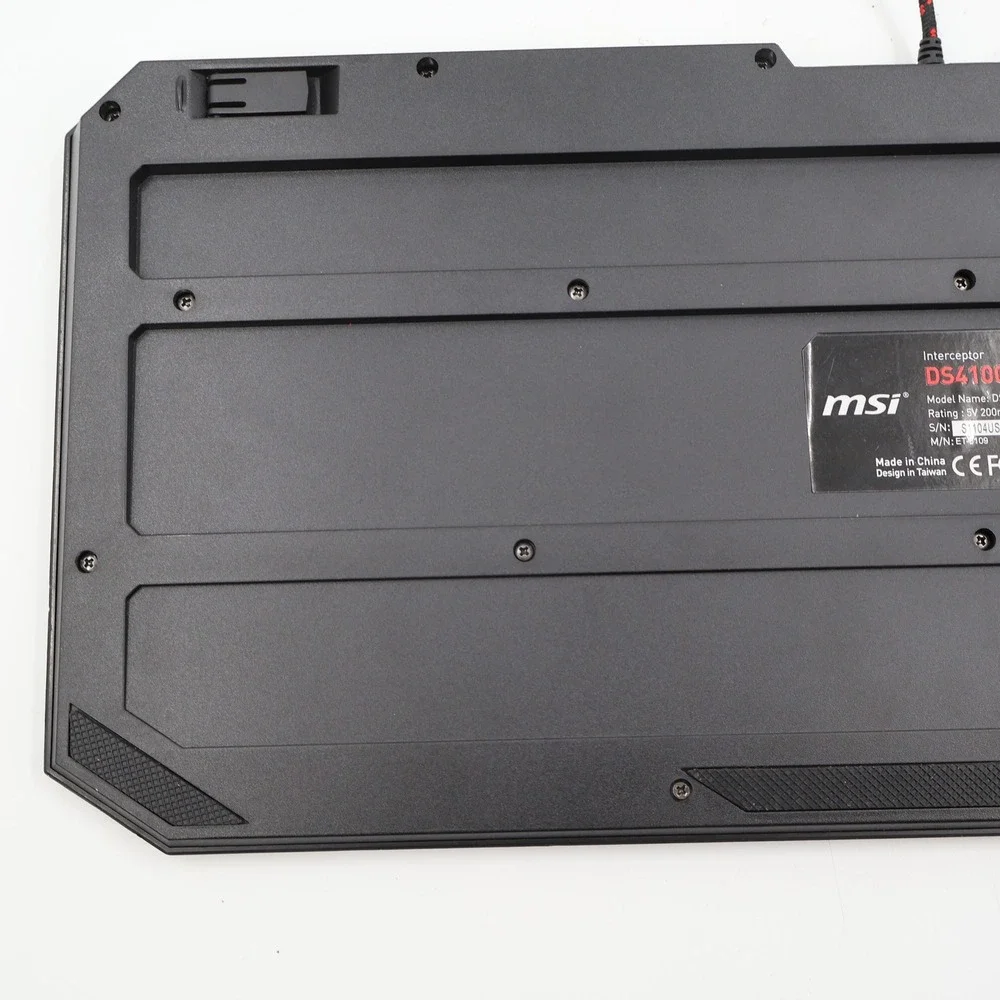 MSI Interceptor DS4100 Gaming Keyboard Black Red Wired USB Low Profile PC
